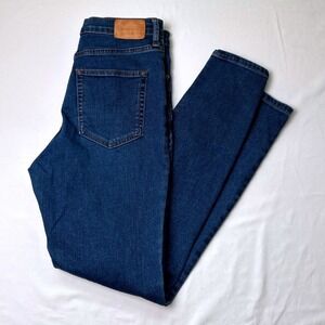 Everlane Womens High Rise Skinny Stretch Denim Jeans Size 28/6 Regular Dark Wash